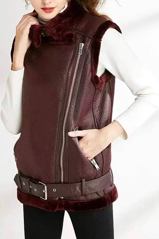 Fashion Combination - Wholesale Outerwear Vest - Women's - leather vest9