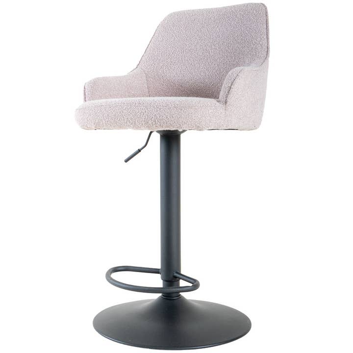 Home67 - Wholesale Stool - Vera bar stool - Bouclé - Natural