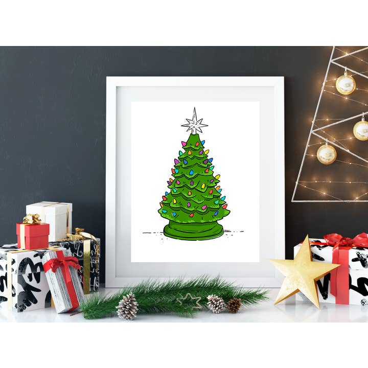 Cadre de sapin de Noël vintage pour la vente par Made By Maggie