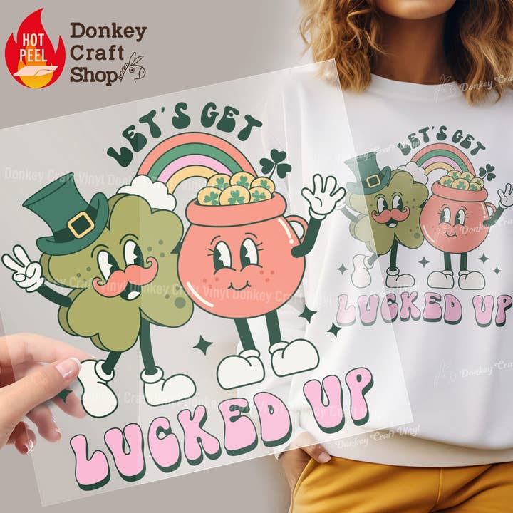 Transferts DTF pour la Saint-Patrick, prêts à presser pour la vente par Donkey Craft