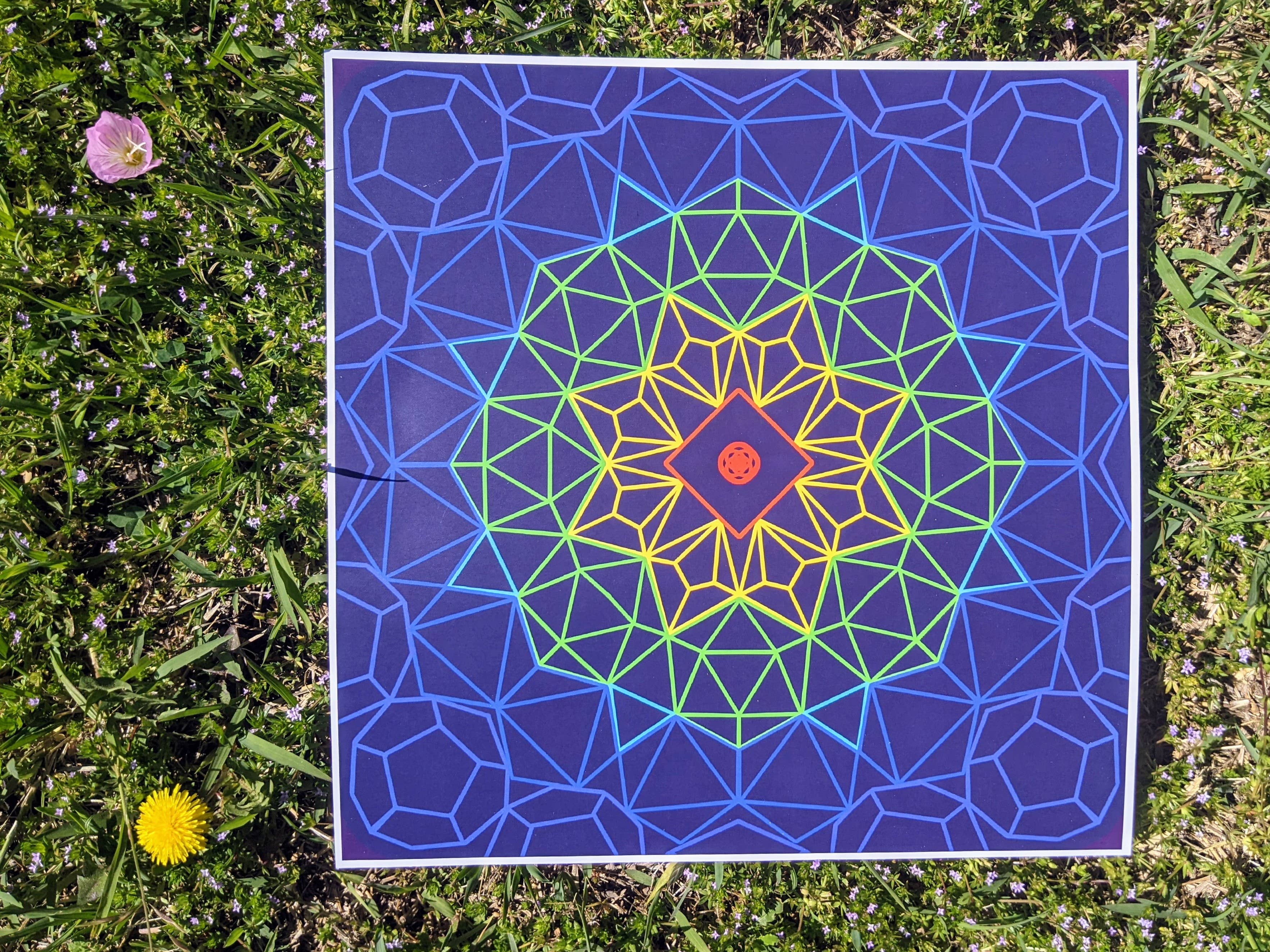 Taylor Stonebarger Creations - Wholesale Art Print - Dice Kaleidoscope 12x12in1