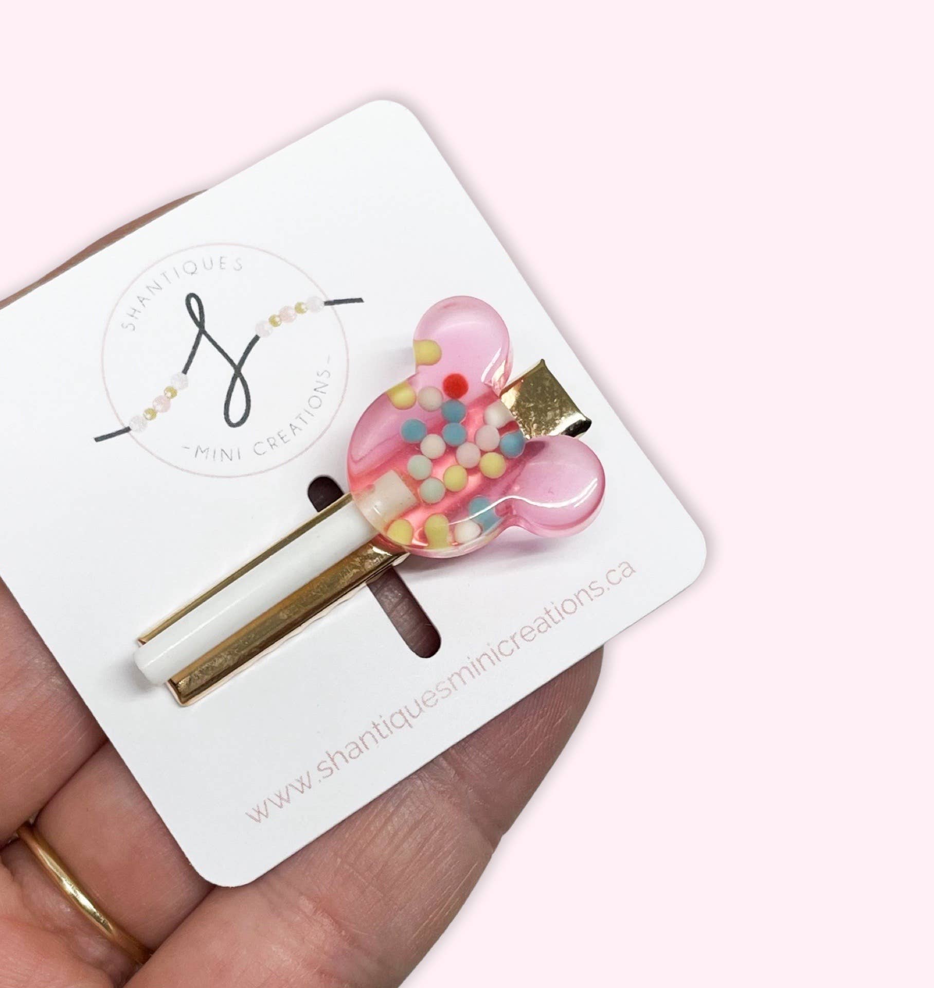 Shantiques Mini Creations - Wholesale Hair Clip - Kids - Lollipop - Alligator Bar Clips9