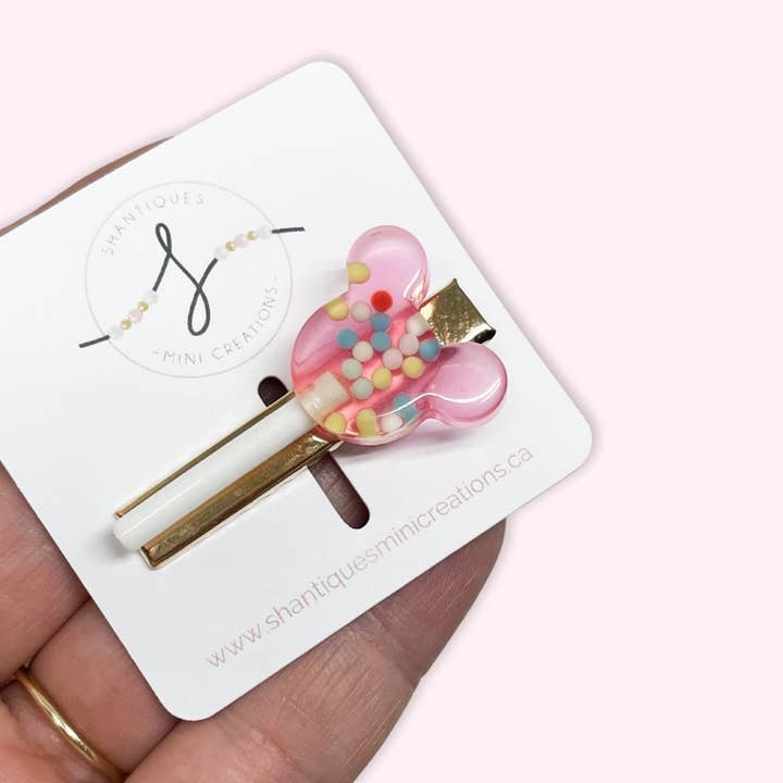 Shantiques Mini Creations - Wholesale Hair Clip - Kids - Lollipop - Alligator Bar Clips9