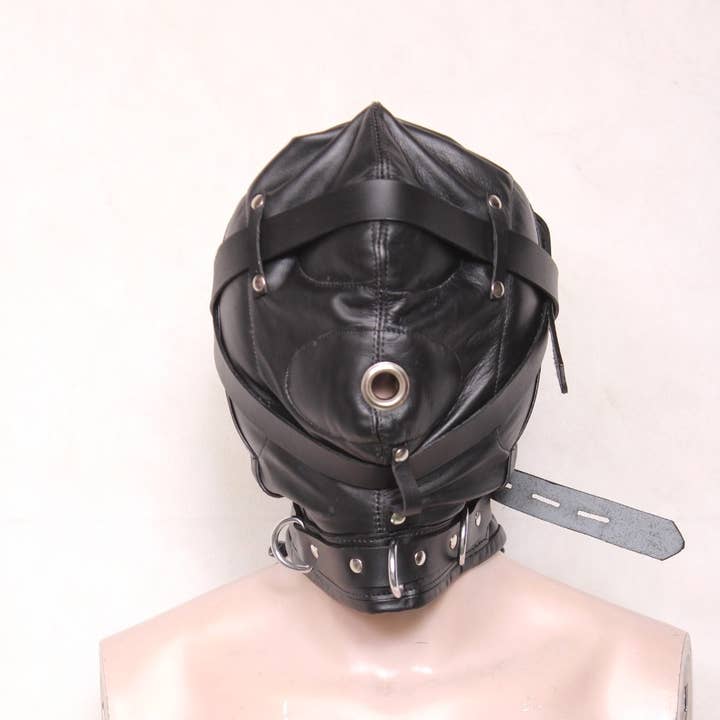 greenman premier essentials - Wholesale Sex Toy - Bondage Hood Leather Sensory Deprivation Hood Gimp Mask1