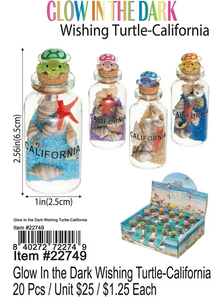 Tortue à Souhaits Luminescente-Californie. pour la vente par Puka Creations