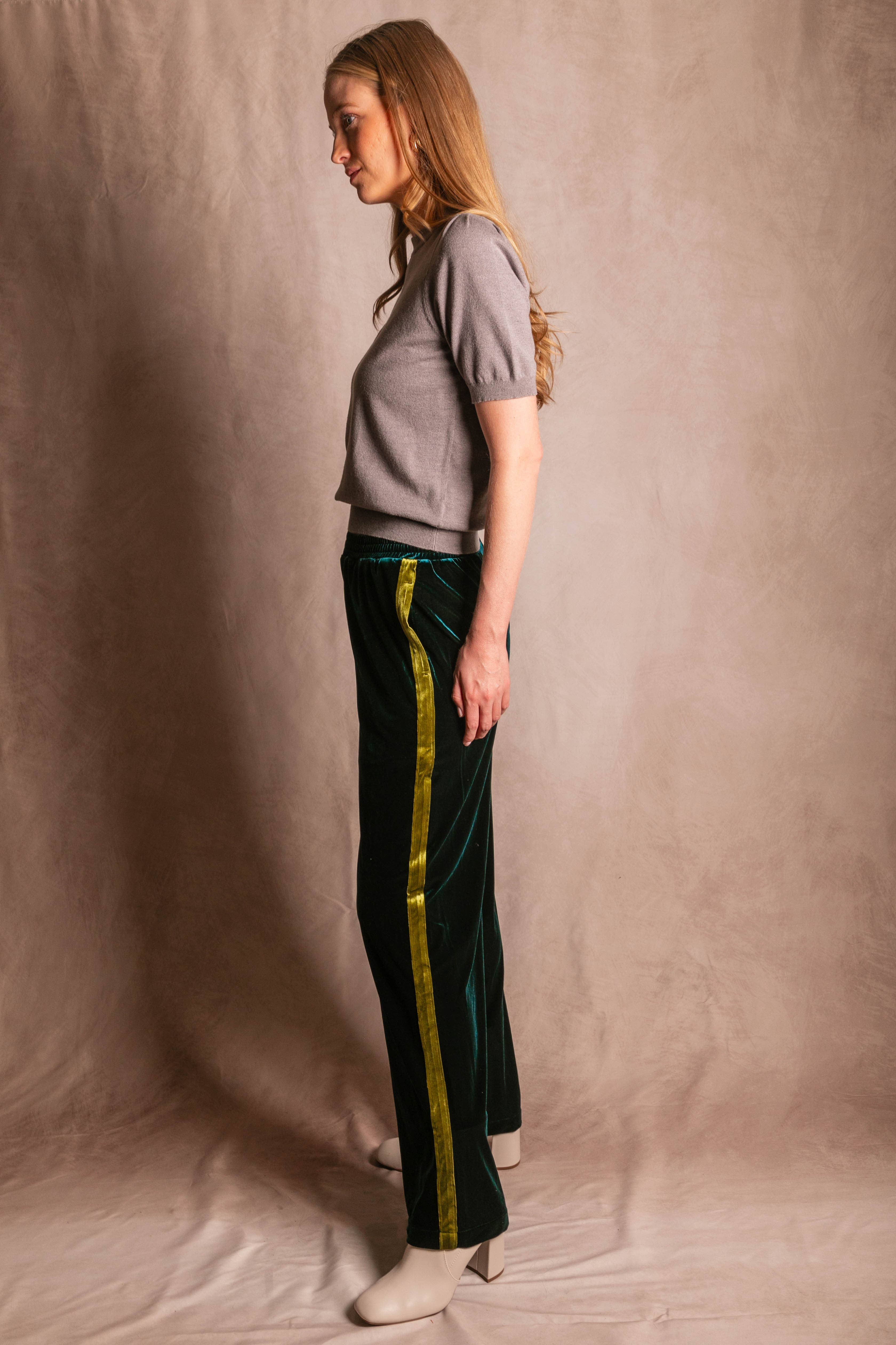 Before You Collection - Wholesale Pants - Women's - Velvet Contrast Side Stripe Wide Leg Pants16