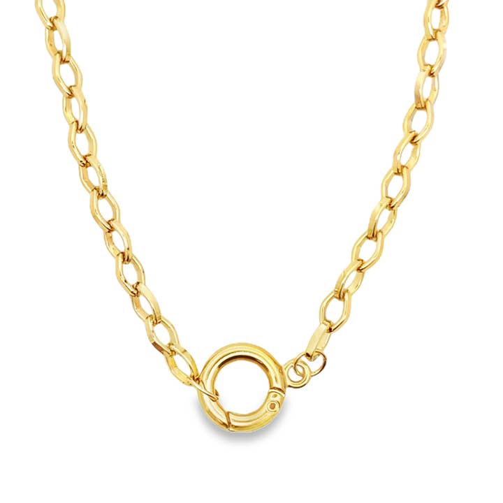 Catena a maglie tonde ovali solide Rolo da 6 mm (F156) per la vendita all'ingrosso da parte di MIA Jewelry