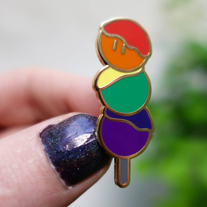 Pride Dango Enamel Pin – Gay Rainbow for wholesale by Kabujiro