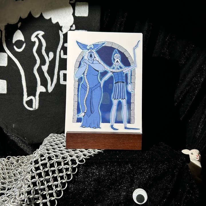 Haunted House Singing Ghosts 5x7" Art Print for wholesale by LambRot Art