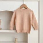 MyKids-USA® - Wholesale Knit Sweater - Baby - Baby Girl 4 Colors Solid Knitting Sweater Round Collar Pullover0
