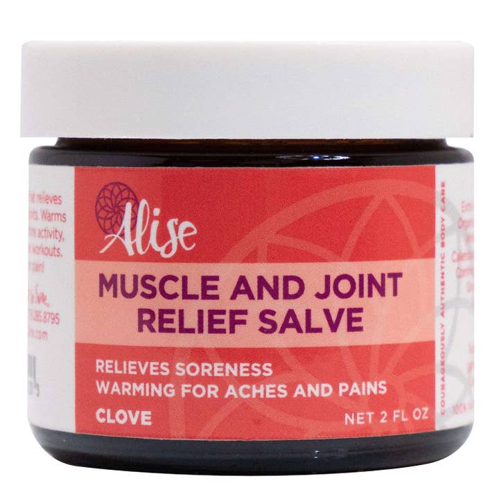 Muscle and Joint Relief Salve Warming Clove 2oz Jar for wholesale by Alise Body Care