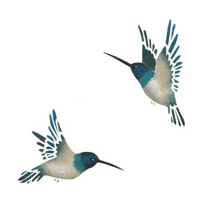Plantilla de pared colibríes para venta al por mayor de Designer Stencils