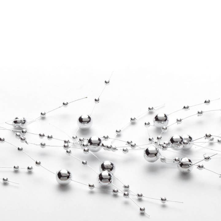 Sullivans Home Decor - Wholesale Bunting/Garland - Metallic Silver Bead Garland