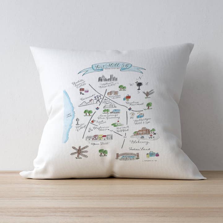 Fort Mill, SC Large 20" Down Filled Pillow for wholesale by The Write Occasion Calligraphy