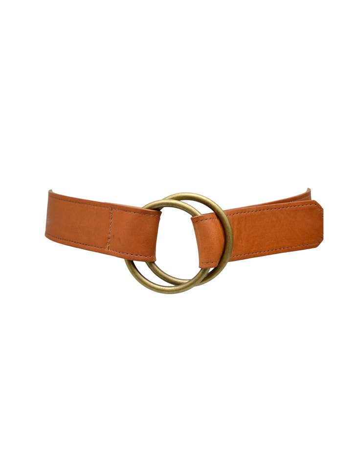 Josie Belt – Cognac | Chiusura a Due Anelli | Taglia Unica per la vendita all'ingrosso da parte di ADA Collection Belts