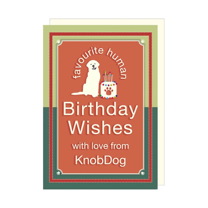 Cards From The Dog | KnobDog Greeting Card for wholesale by The Little Dog Laughed