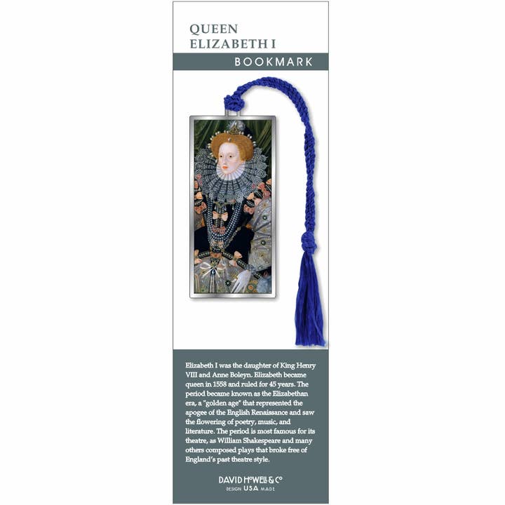 David Howell and Company - Wholesale Bookmark - Queen Elizabeth I Metal Bookmark, MADE in USA