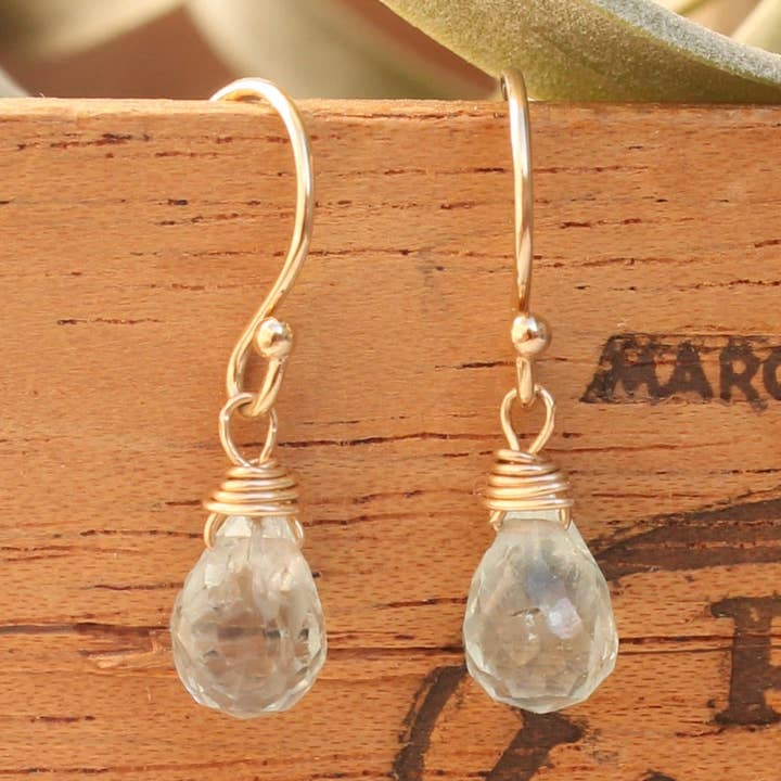 Briolette Dangles in Gold Filled for wholesale by Plumage Jewelry