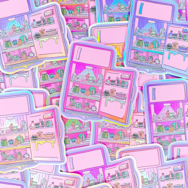 Autocollant rose mariné pour la vente par Liz Deleo - Full Time Side Hustle