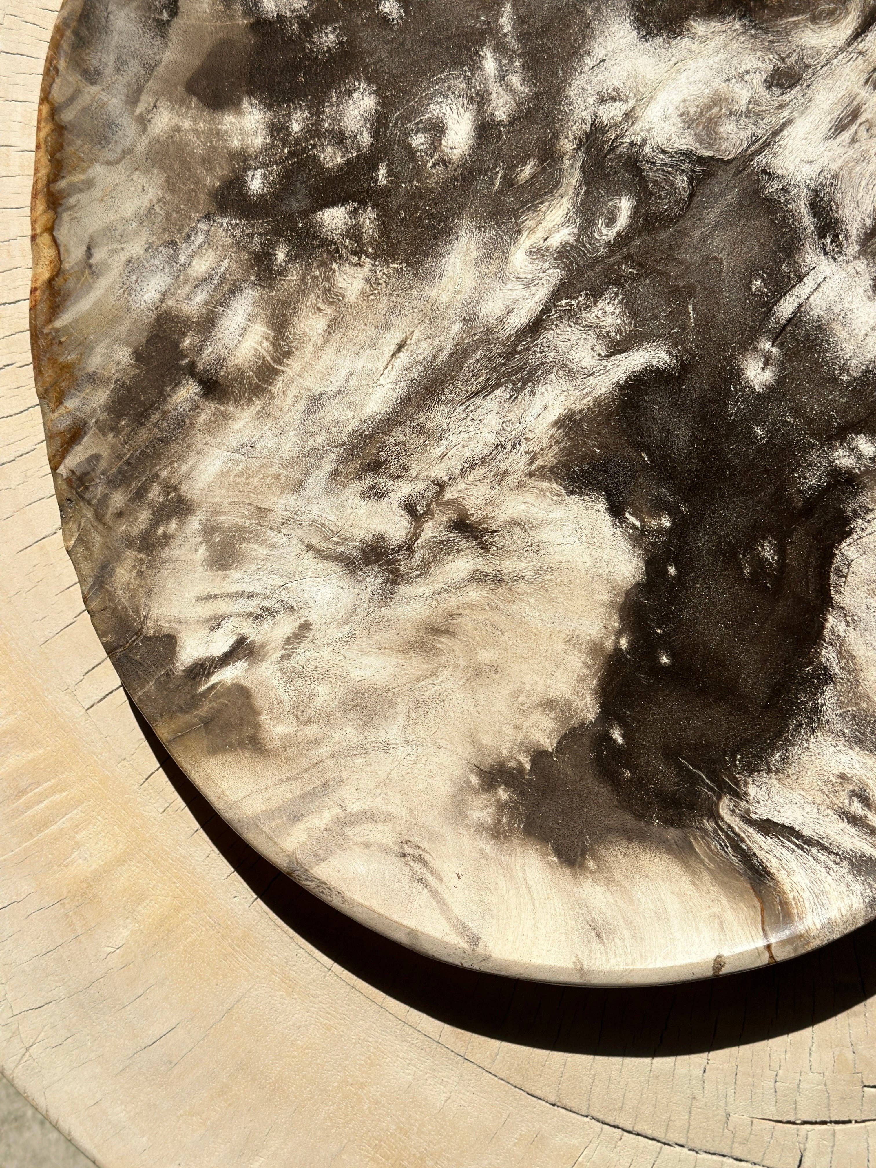 Office Objets - Vente Assiettes/plats/bols de décoration - Très grand vide poche ou plat en bois pétrifié49