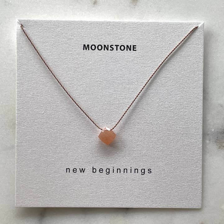 Collar de piedra lunar de melocotón: nuevos comienzos para venta al por mayor de Soulsilk