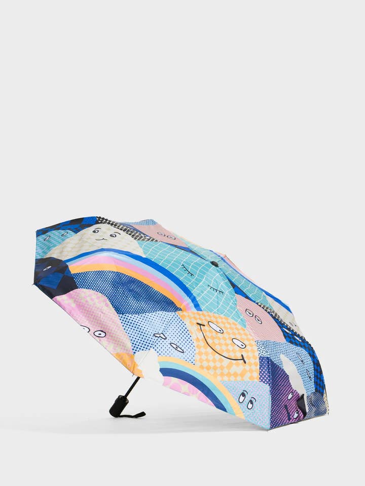 Blue Umbrella - Happy Mountains Design for wholesale by Min & Mon