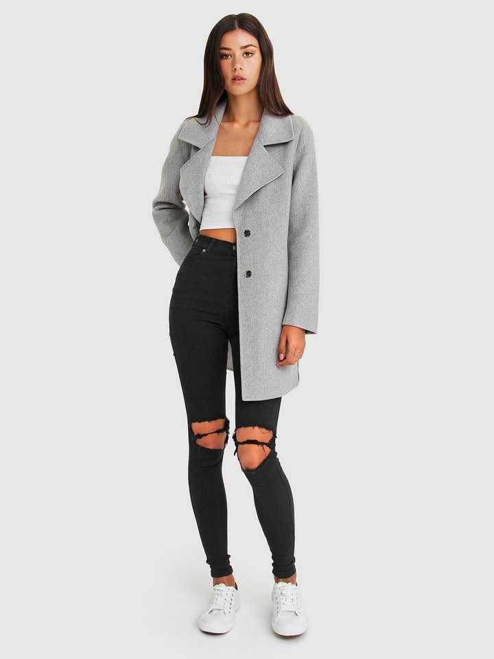 belle & bloom - Wholesale Jacket - Women's - NEW FIT Ex-Boyfriend Wool Blend Oversized Jacket