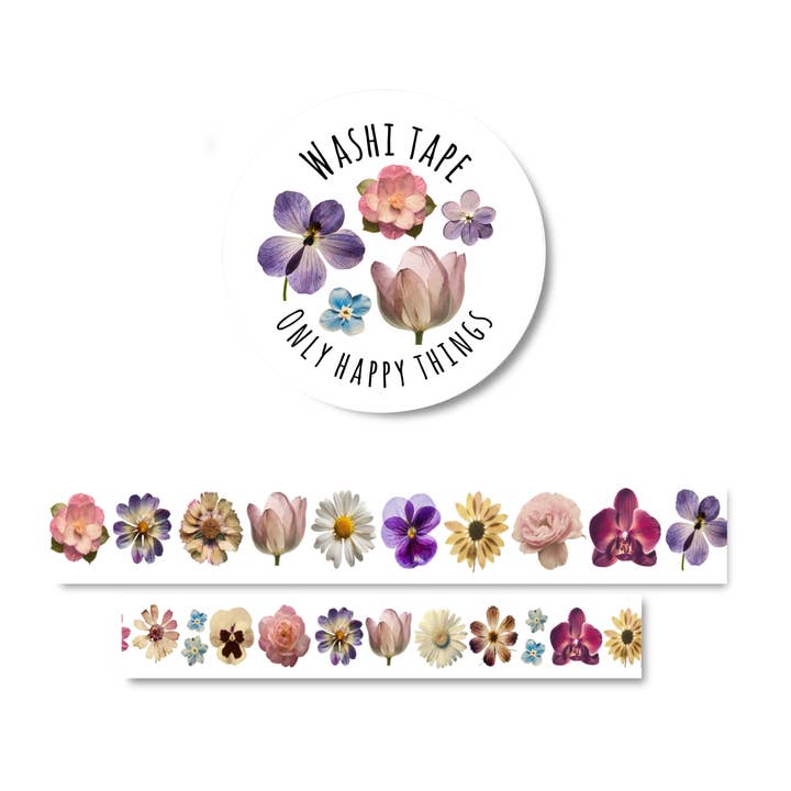Washi tape flowers for wholesale by Only Happy Things Stationery
