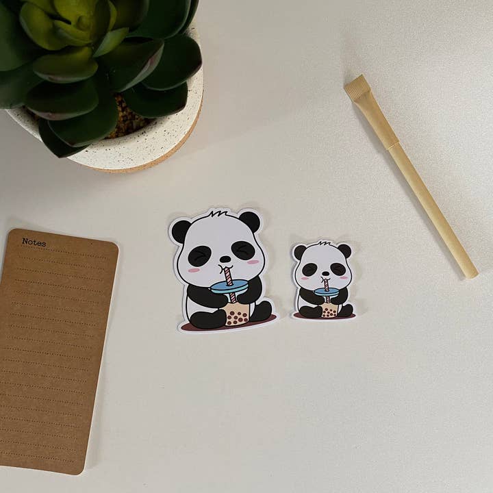 Fig Tree Works - Wholesale Sticker - Panda Boba Vinyl Sticker2
