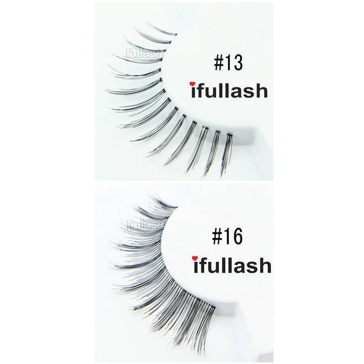 KC Factory - Wholesale False/Fake Eyelashes - Eyelashes Black 12Pair - Human Hair (100LASH-01)2