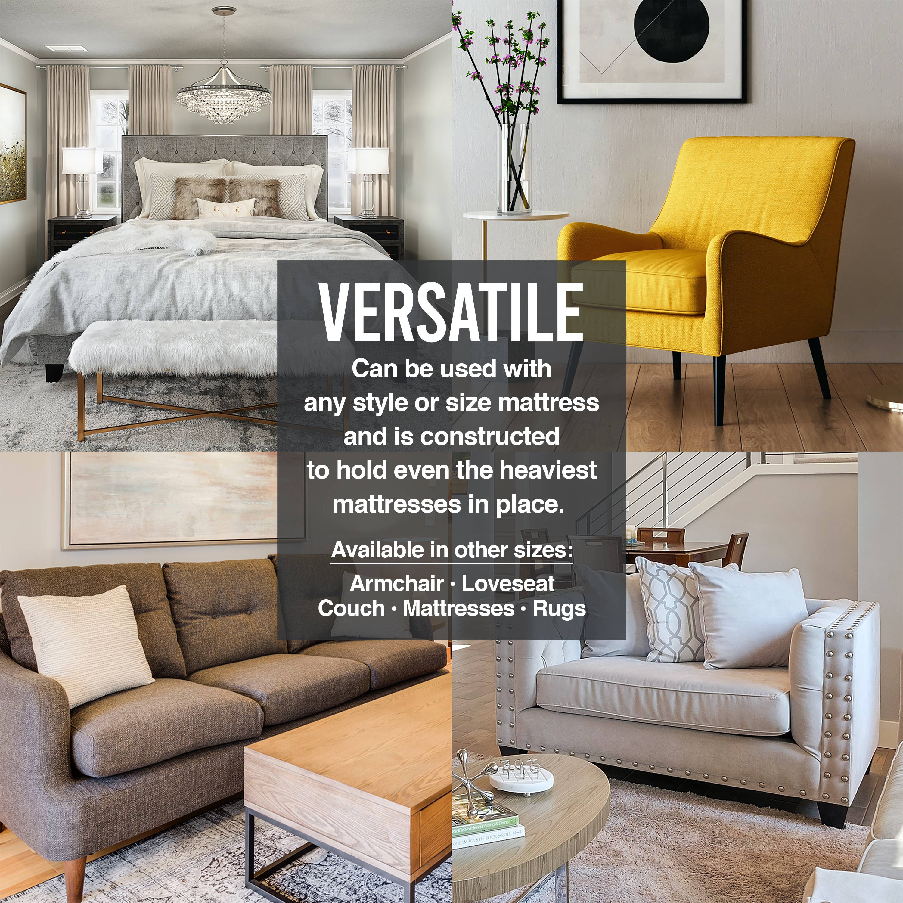 Nevlers – Engroshandel Madrasunderlag/beskytter – Madras Gripper Pads - Twin Størrelse9