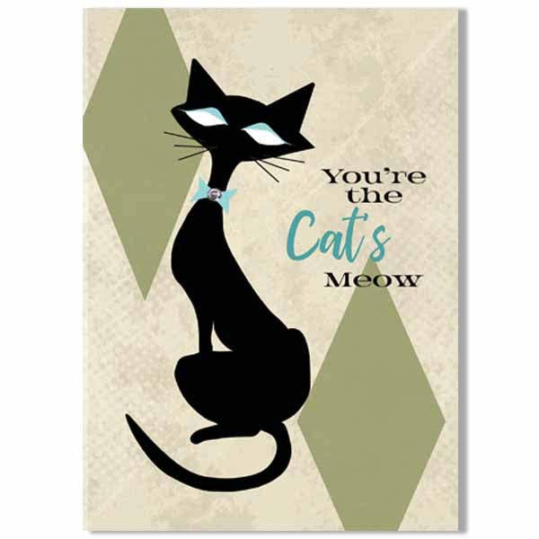 Mod Lounge Paper Company - Vente Carte de vœux classique - Carte de vœux Cat's Meow Everyday2