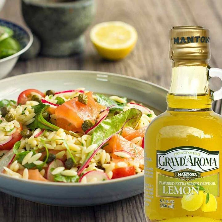 Fine Italian Food - Wholesale Olive Oil - Mantova Grand’Aroma Lemon Extra Virgin Olive Oil, 8.5 oz.