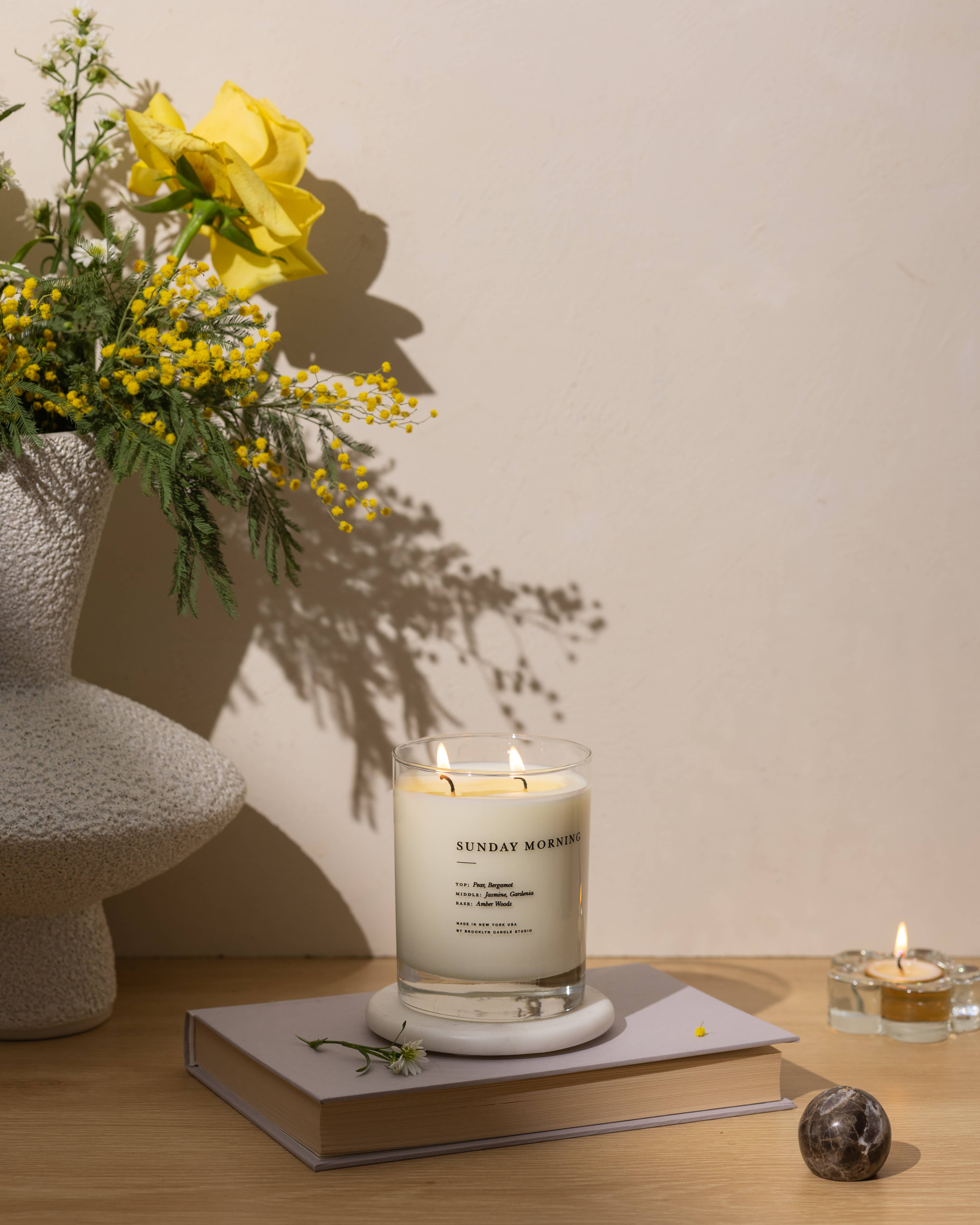 Brooklyn Candle Studio - Vente Bougie en bocal - Bougie classique à 2 mèches du dimanche matin1