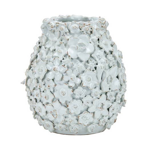 Bouquet De Fleurs White Design Vase V230MW for wholesale by Continental Home