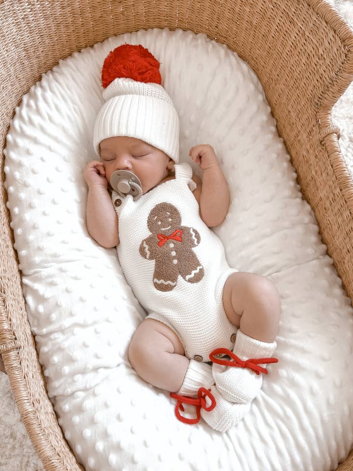 Petite + Co - Wholesale Jumpsuit – Baby - GINGERBREAD SHERPA ROMPER0