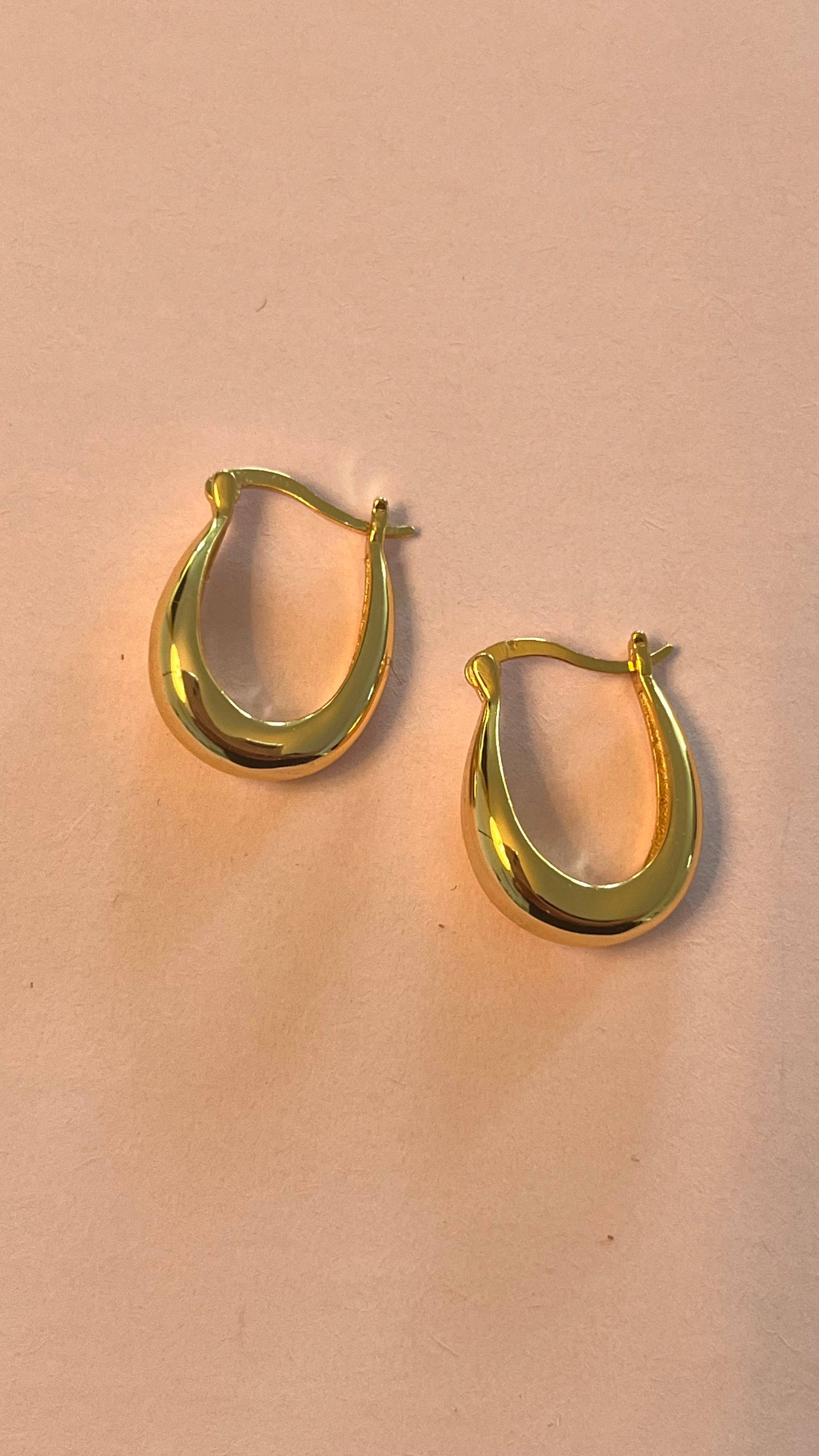 Vivaz - Fine Jewellery - Wholesale Hoop Earrings - Creole "Jane", gilded