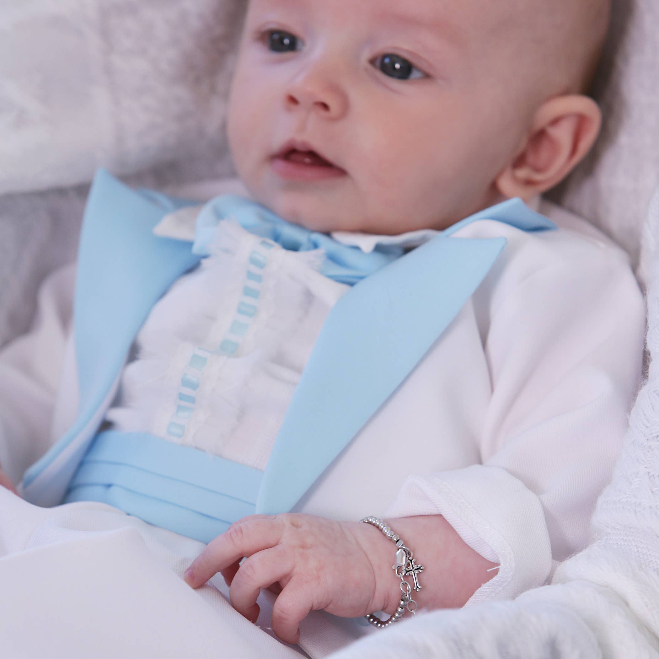 Cherished Moments - Venta al por mayor Pulseras de abalorios/colgantes - Pulsera con cruz de plata esterlina para niño Baptism to Bride™4