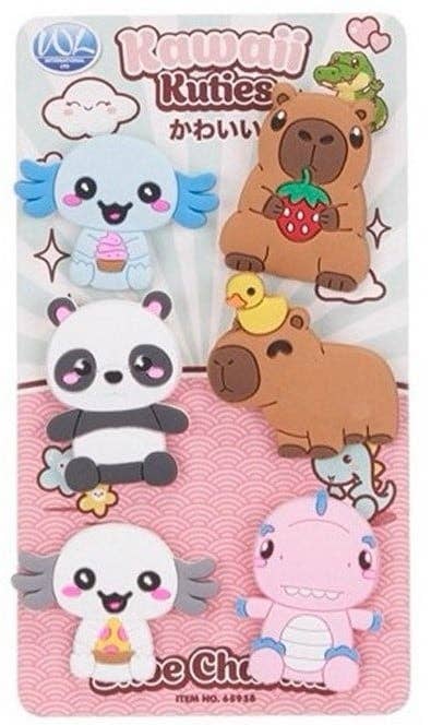 KIDDY-MOOV – Acessórios de calçado - Crianças e bebés por atacado – Conjunto de 6 enfeites para sapatos Kawaii Kuties4