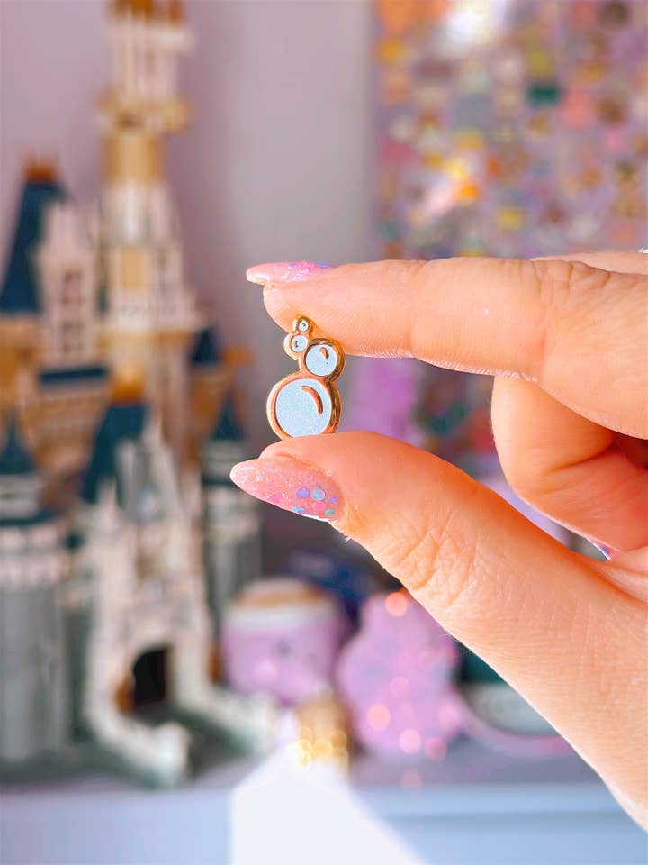 Bubbles Mini Enamel Pin for wholesale by Emily Harvey Art