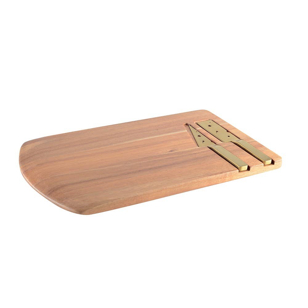 AULICA - Wholesale Cheese Board - Wooden cheese platter with 2 knives0