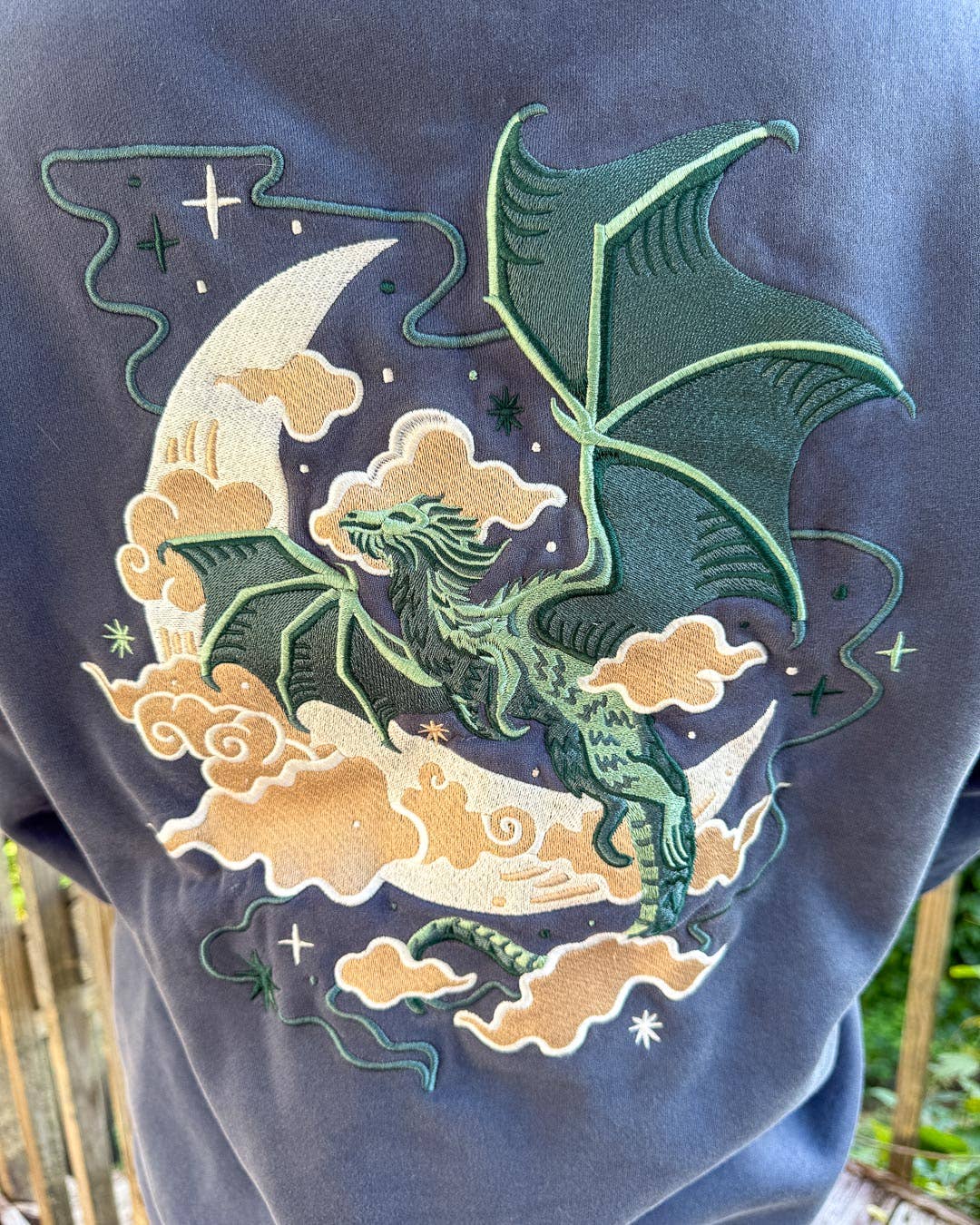 Blissfully Bookish Company - Wholesale Sweatshirt - Women's - Celestial Dragon Embroidered Sweatshirt3