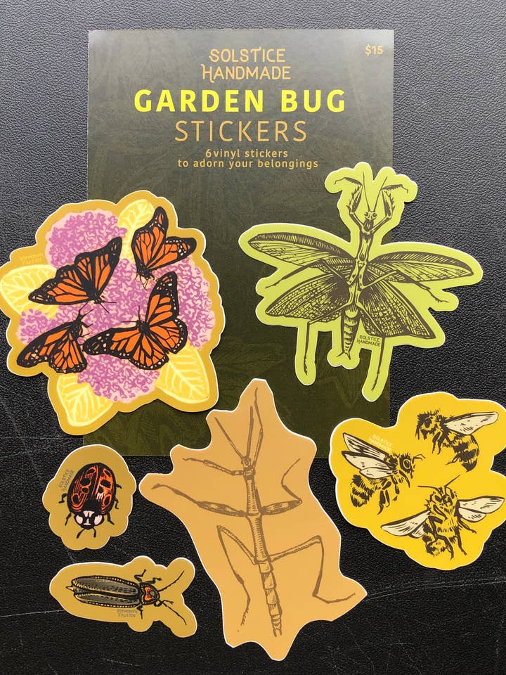Garden Bugs Aufkleber-Set für den Großhandel von Solstice Handmade