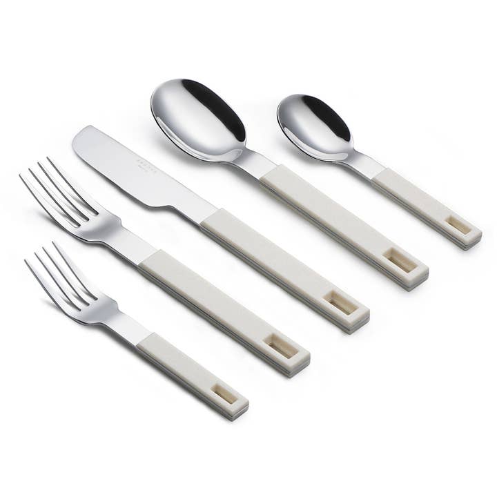 ANNOVA - Wholesale Flatware Set - ANNOVA Block Handle Silverware Set 20 Pieces Color Modern Style Flatware26