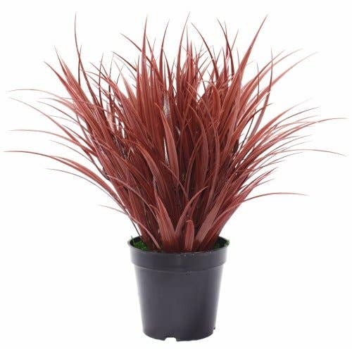 Designer Plants AU - Wholesale Artificial Plant - Artificial Ornamental Potted Dense Burgundy Grass UV Resistant 38cm