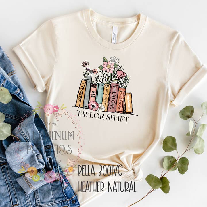 Aluminum Petunias - Wholesale T-Shirt (Graphic) - Women's - Taylor Swift Swifty Books Graphic Tee