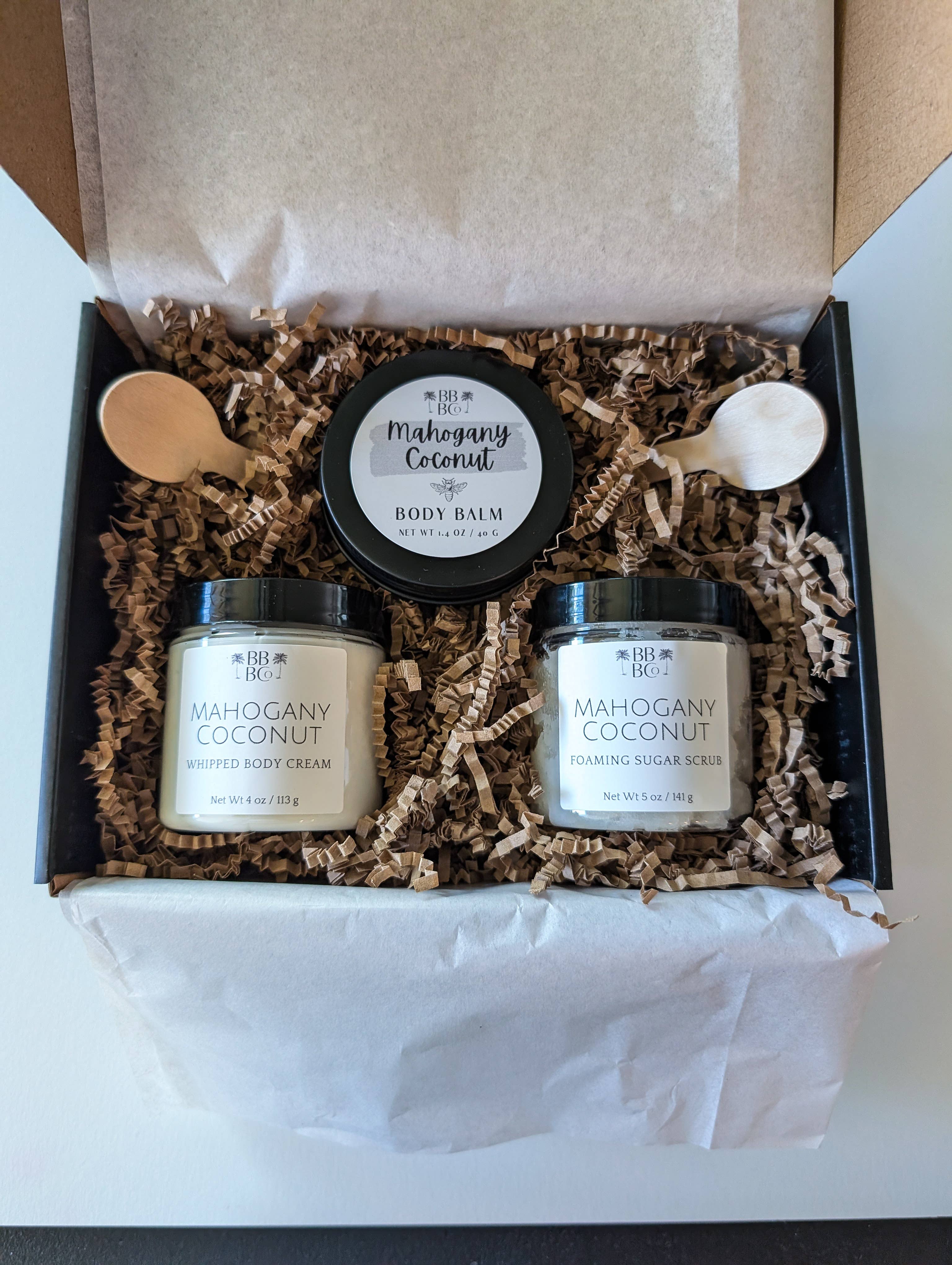 Beachy Bubbles Bath Co - Wholesale Bath & Body Set - Men's - Mahogany Coconut Men's Skin Care Set