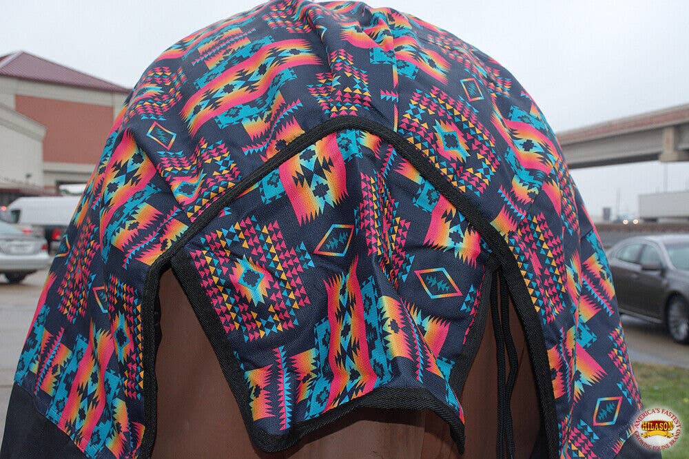 Black Aztec HILASON 1200D Winter Waterproof Poly Horse Blanket Belly Wrap | Turnout Blankets for Horses for wholesale on Faire6