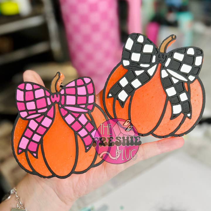 Checkered Pumpkin for wholesale by The Freshie Plug