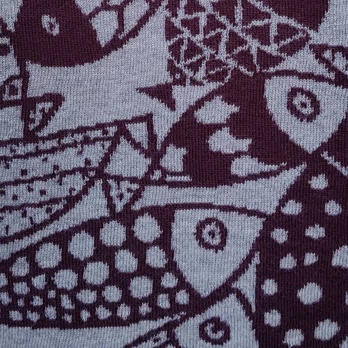 McKernan – Cachecol - Mulher por atacado – Cachecol Fjord – Jacquard de Lã Superfina com Motivo de Peixe7